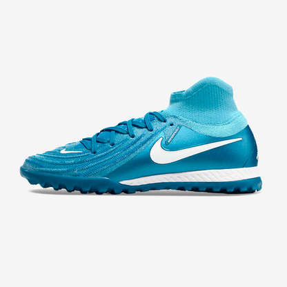 Chuteira Nike Phantom Luna TF - Azul e Branca - vista frontal