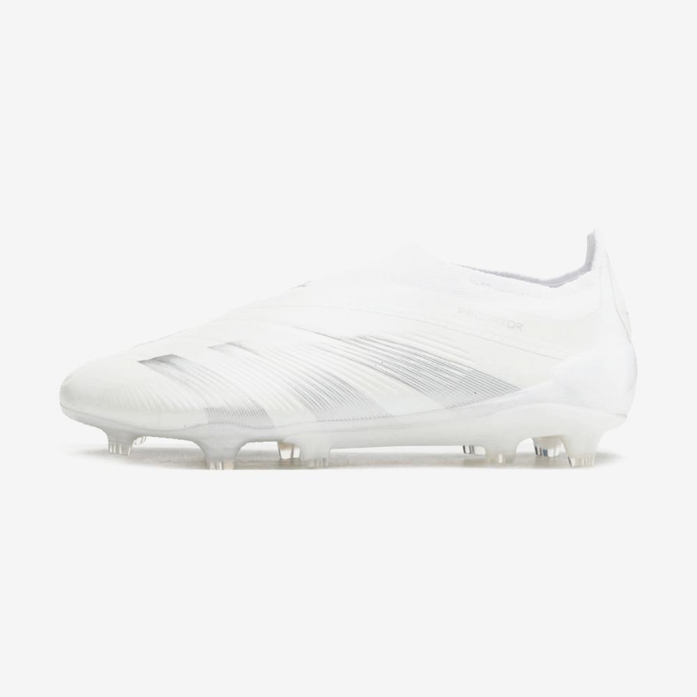 Chuteira Adidas Predator Elite Laceless FG - Branca - vista frontal