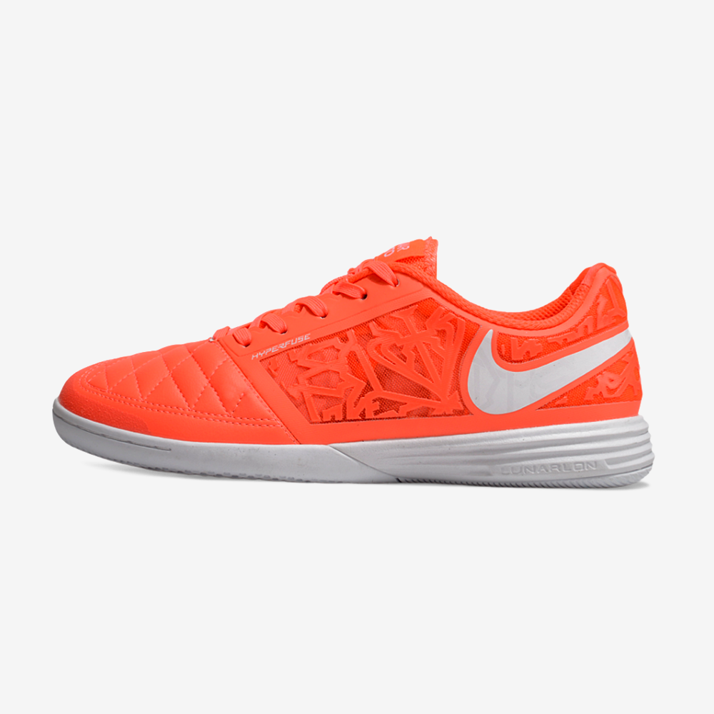 Tênis Futsal Nike Lunar Gato IC - Laranja e Branca - vista frontal
