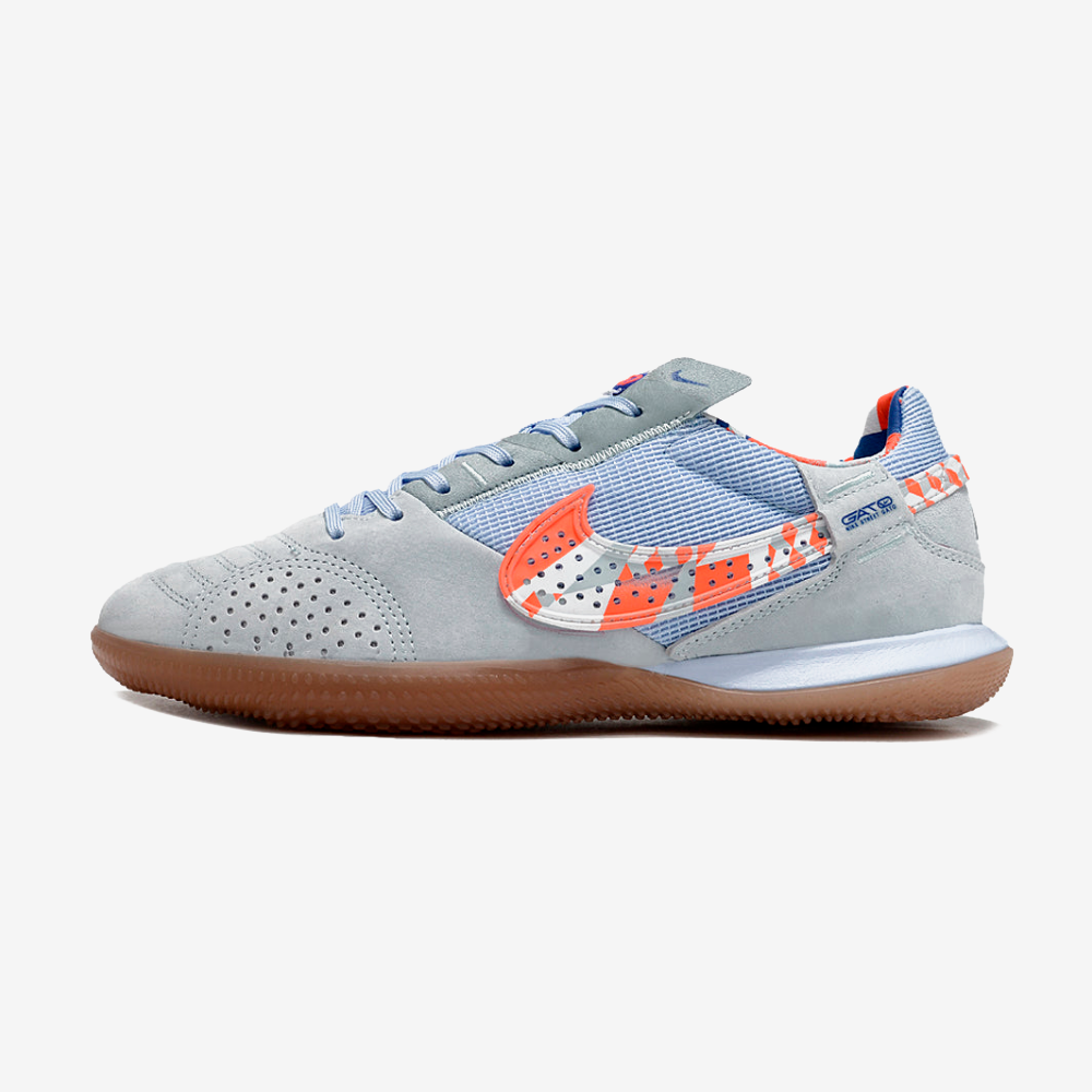 Tênis Futsal Nike Street Gato IC - Azul - vista frontal