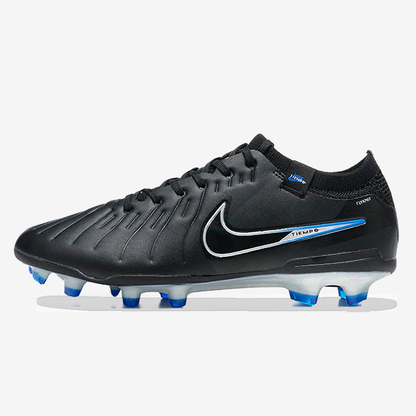 Chuteira Nike Tiempo Legend 10 FG - Preta e Azul - Shadow Pack - vista frontal