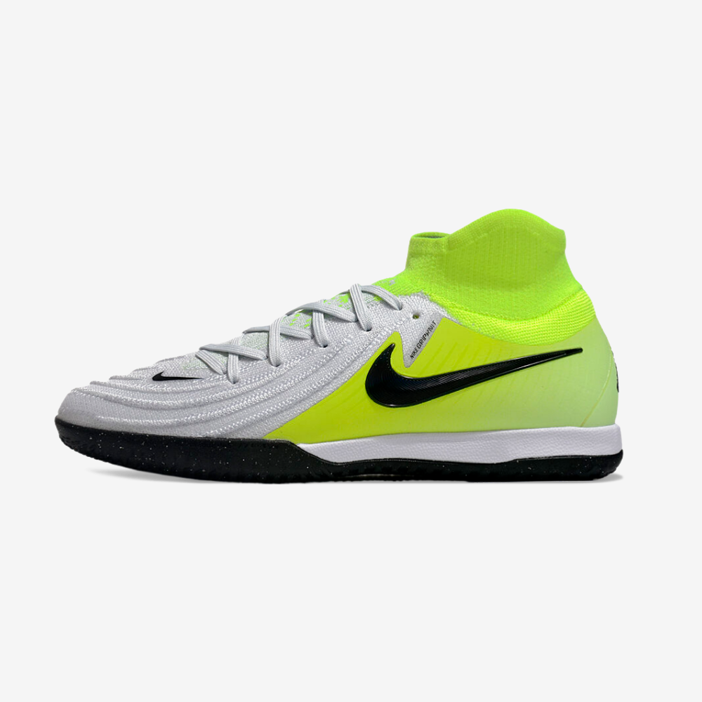 Tênis Futsal Nike Phantom Luna IC - Branca, Verde e Preta - vista frontal