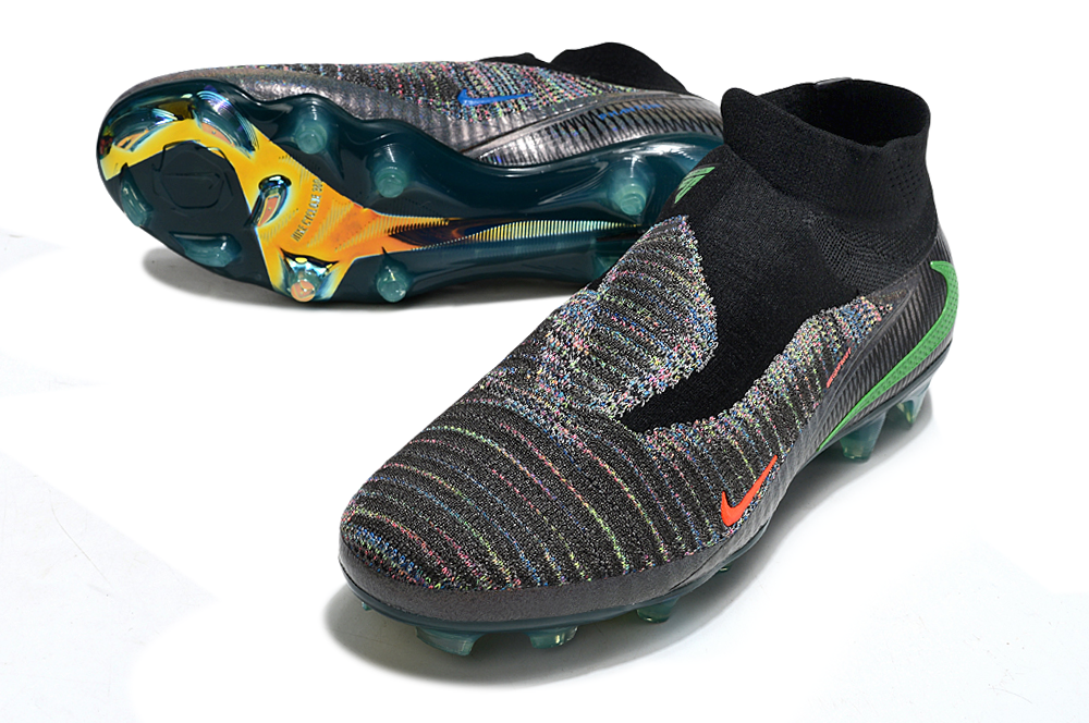 Chuteira Nike Phantom 6 Elite FG - Preto e Verde - EA FC - vista traseira