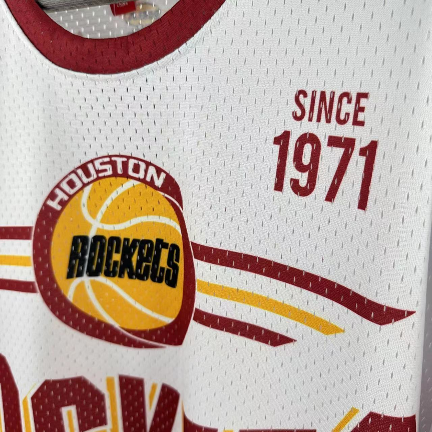 Camisa NBA Houston Rockets Mitchell & Ness Hardwood Classics Vintage - imagem 8