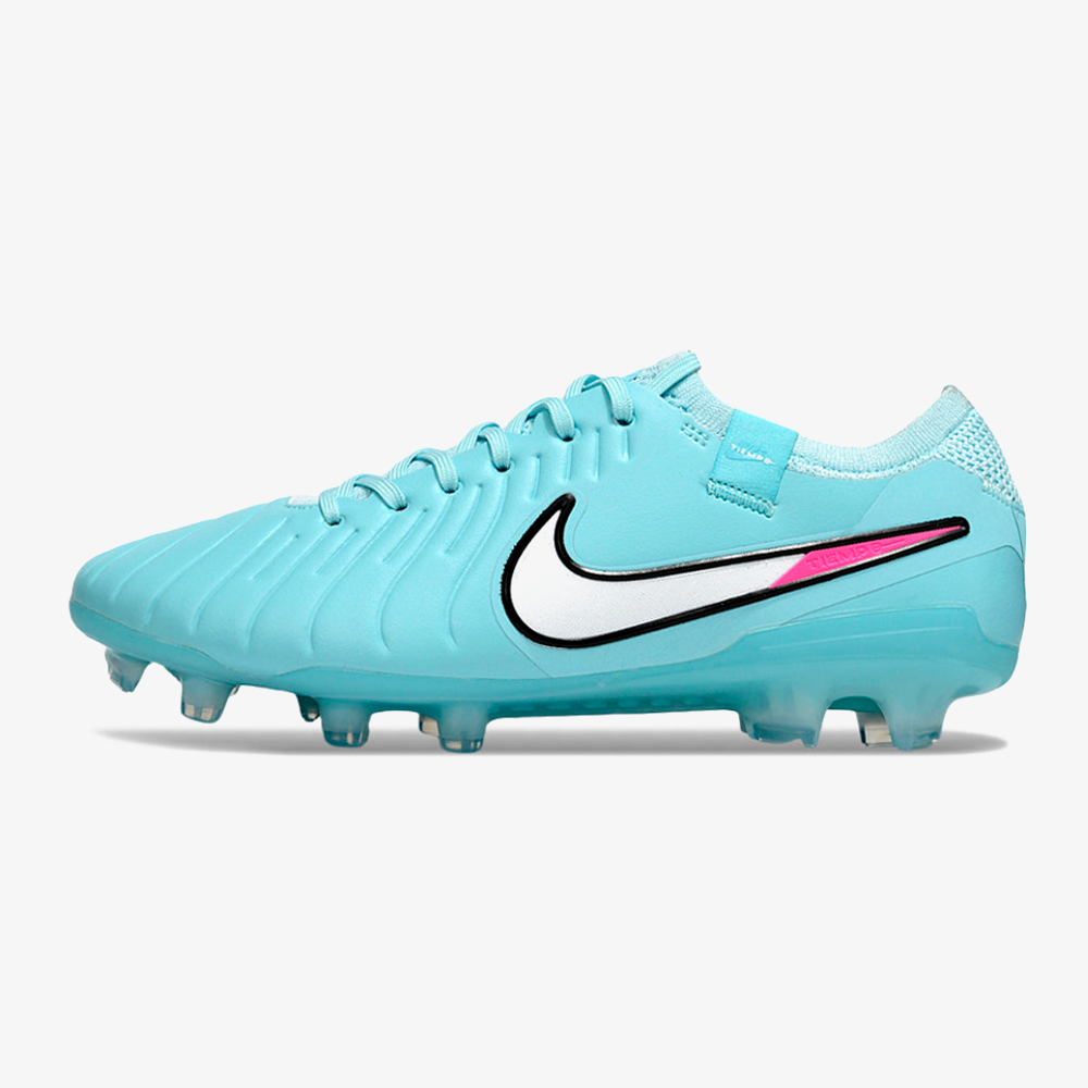 Nike Tiempo Legend 10 X Elite FG -  Azul, Rosa e Branca - Pack Prism - vista frontal