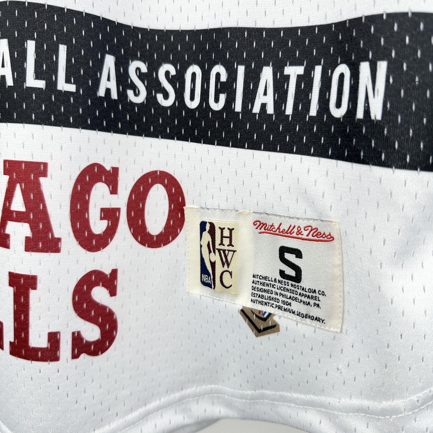 Camisa NBA Chicago Bulls Mitchell & Ness Hardwood Classics Vintage - imagem 7
