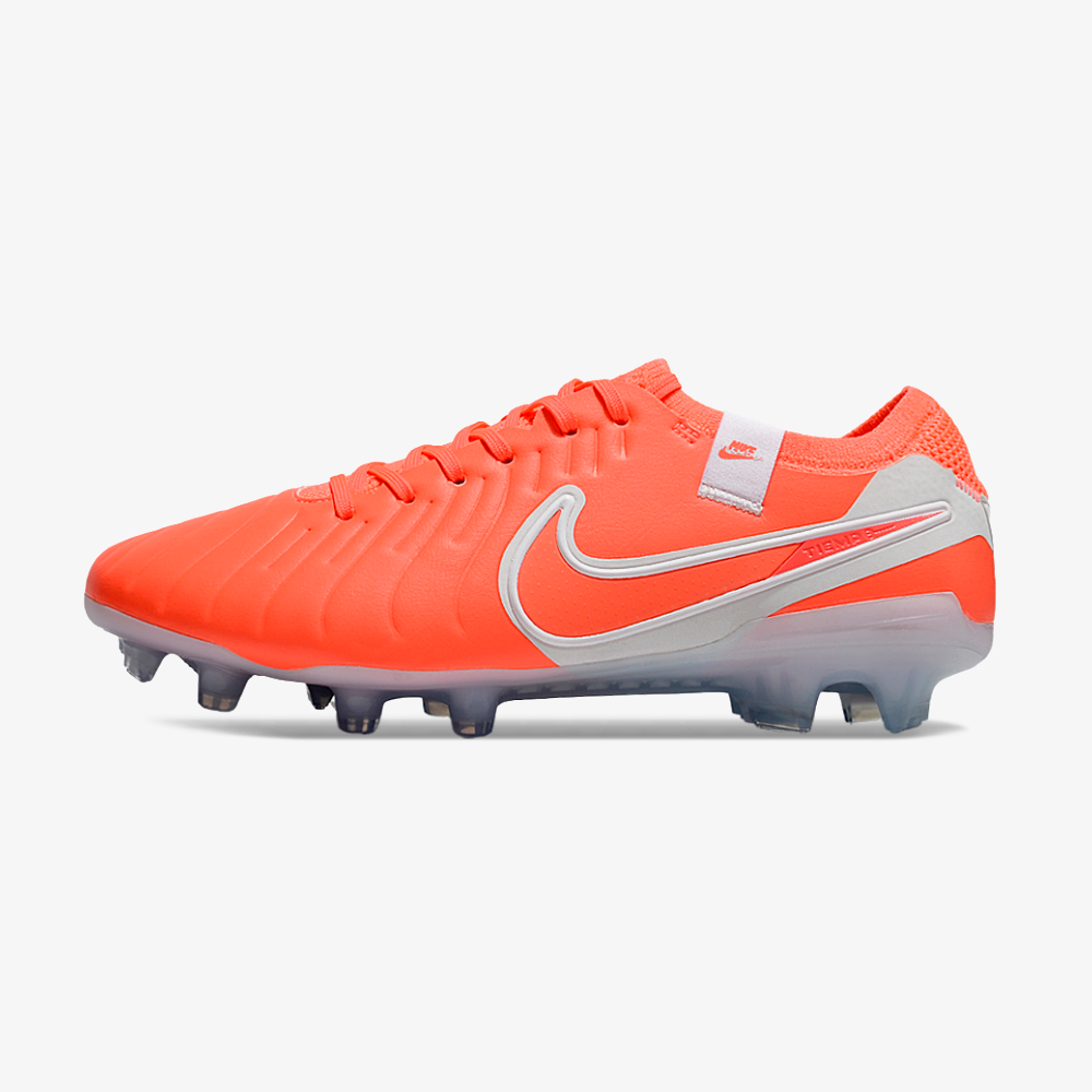 Nike Tiempo Legend 10 FG -  Laranja e Branca - Pack Mad Energy - vista frontal