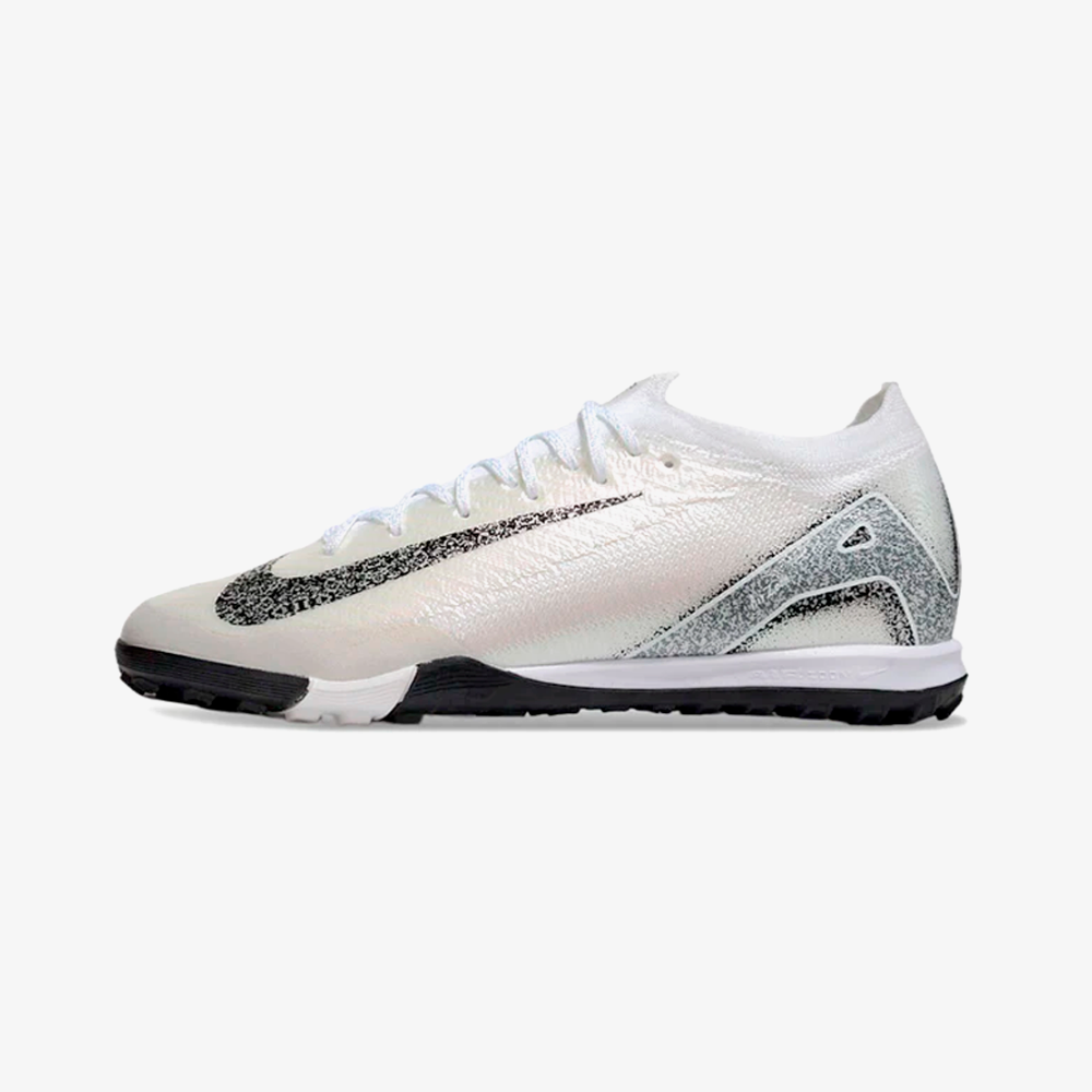 Chuteira Society Nike Air Zoom Mercurial Vapor 16 Elite TF - Prata e Preto - vista frontal
