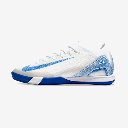 Chuteira Futsal Nike Mercurial Air Zoom Vapor 16 IC -  Branca e Azul - vista frontal