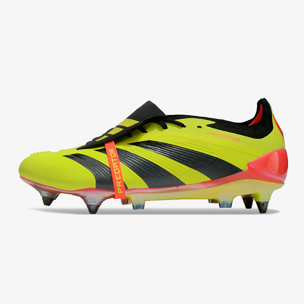 Adidas Predator Elite Fold-Over Tongue SG - Amarela, Preta e Laranja - vista frontal