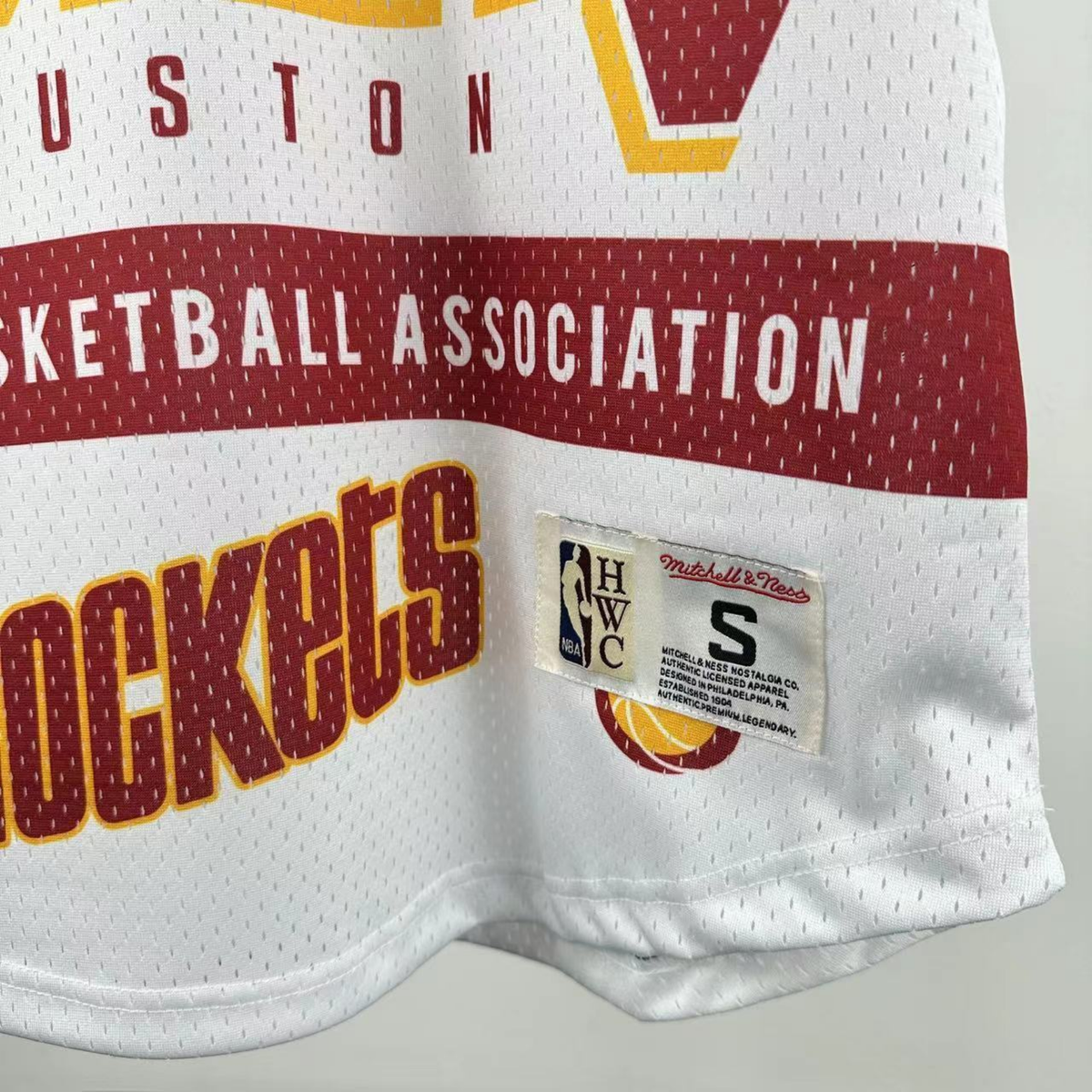 Camisa NBA Houston Rockets Mitchell & Ness Hardwood Classics Vintage - imagem 9