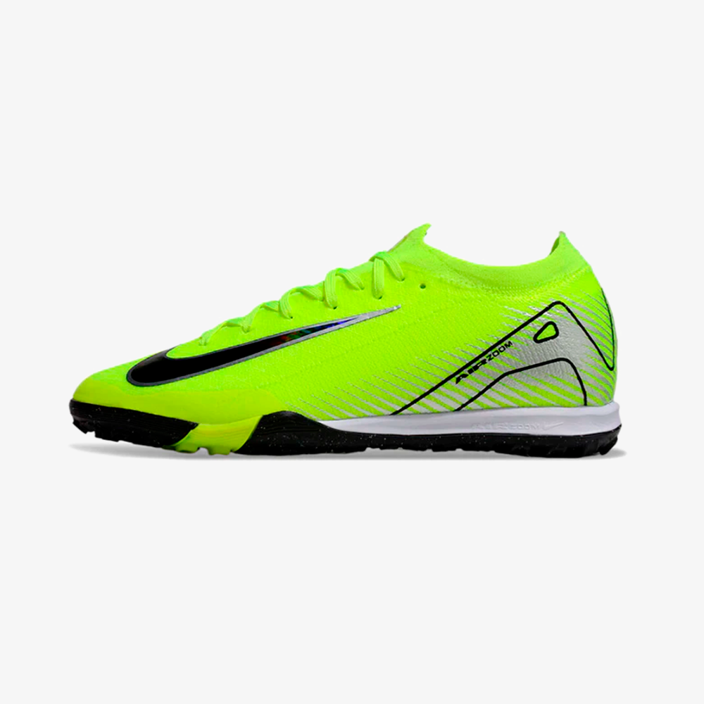 Chuteira Society Nike Air Zoom Mercurial Vapor 16 Elite TF - Verde e Preto - vista frontal