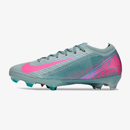 Chuteira Nike AIR Zoom Mercurial Vapor 16 Elite FG - Azul e Rosa - Pack Prism - vista frontal