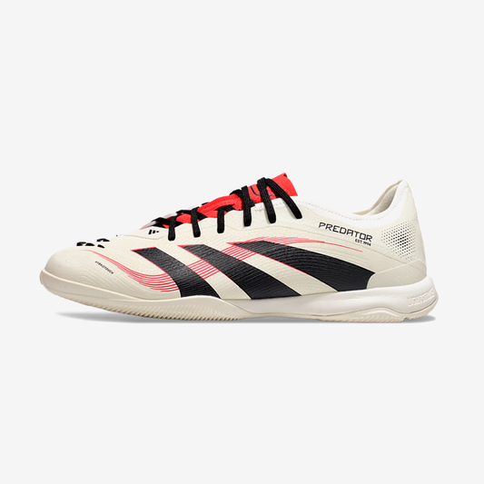 Tênis Futsal Adidas Predator Elite Fold-Over Tongue IC - Begê, Preta e Vermelha - vista frontal