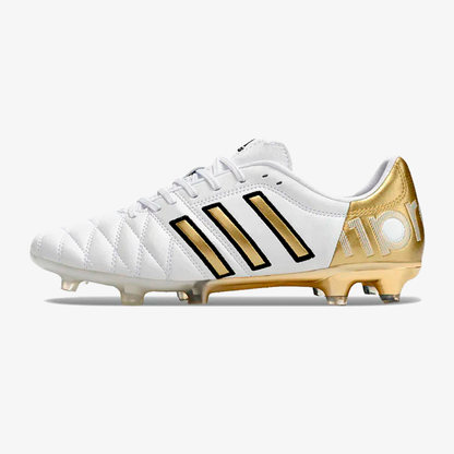 Chuteira Adidas 11 Pro Kross Dourada FG - vista frontal