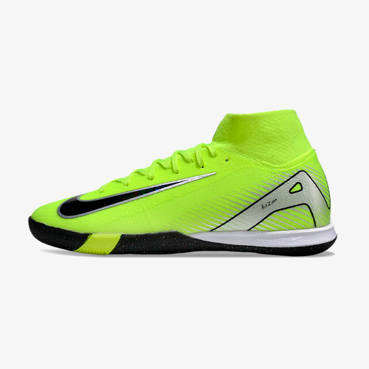 Chuteira Nike Air Zoom Mercurial Superfly 10 Elite  IC - Verde, Prata e Preta - vista frontal