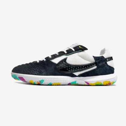 Tênis Futsal Nike Street Gato IC - Branca e Preta - vista frontal
