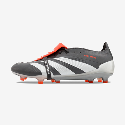 Chuteira Adidas Predator Elite Tongue FG - Cinza e Branca - vista frontal