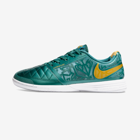 Tênis Futsal Nike Lunar Gato IC - Turquesa e Dourada - vista frontal