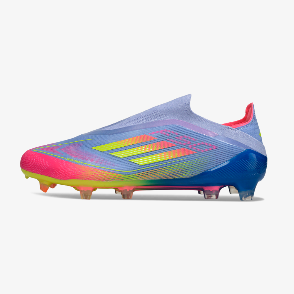 Chuteira Adidas F50 LL FG - Roxa Rosa e Verde - vista frontal