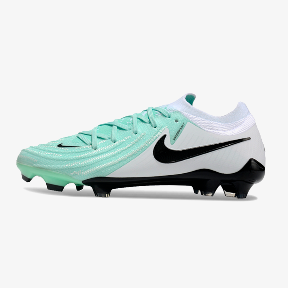 Chuteira Nike Phantom GX II FG - Branca  e Azul - vista frontal