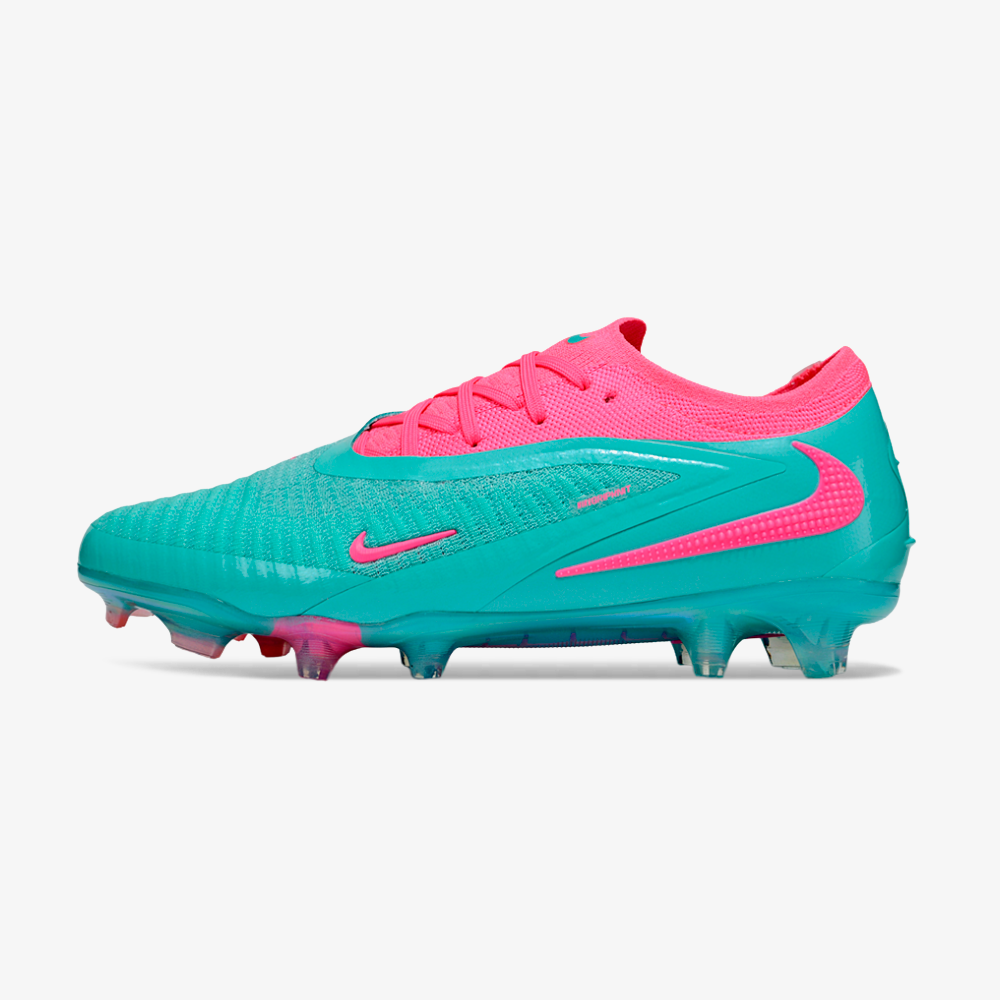 Chuteira Nike Phantom 6 Elite FG - Azul e  Rosa - vista frontal