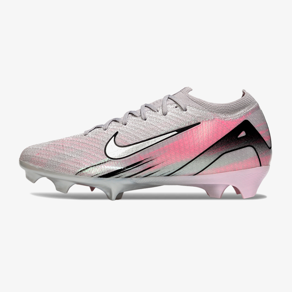 Chuteira Nike Air Zoom Mercurial Vapor 16 Elite FG - Prata e Rosa - vista frontal