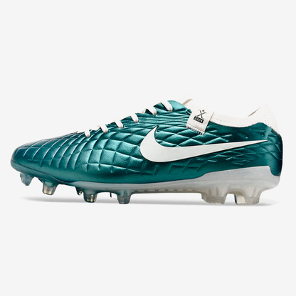Chuteira Nike Tiempo Legend 10 FG - Azul - Edição Especial Esmeralda - vista frontal