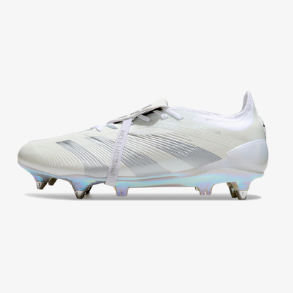 Adidas Predator Elite Fold-Over Tongue SG - Branca e Prata - vista frontal