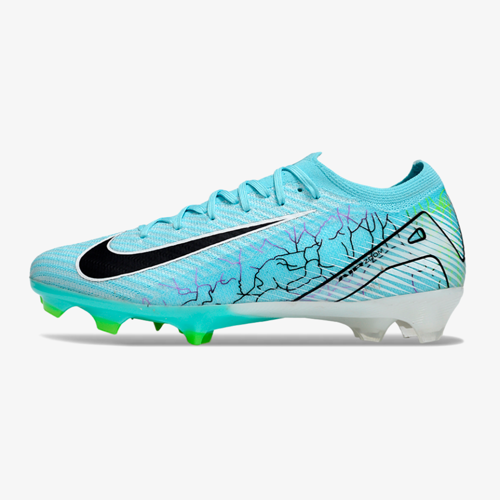 Chuteira Nike Air Zoom Mercurial Vapor 16 Elite FG - Azul e Verde - vista frontal