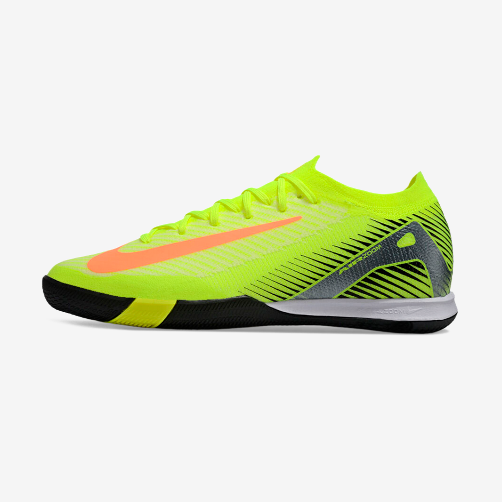 Chuteira Futsal Nike Mercurial Air Zoom Vapor 16 IC - Verde e Laranja - vista frontal