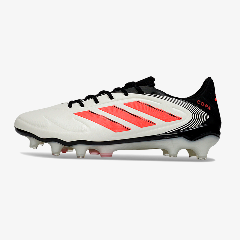 Chuteira Adidas Copa Pure III Elite FG - Branca e Laranja - vista frontal