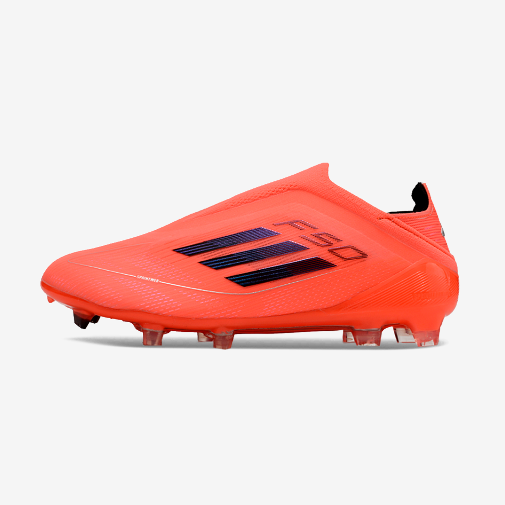 Chuteira Adidas F50 LL FG - Laranja e Preta - vista frontal