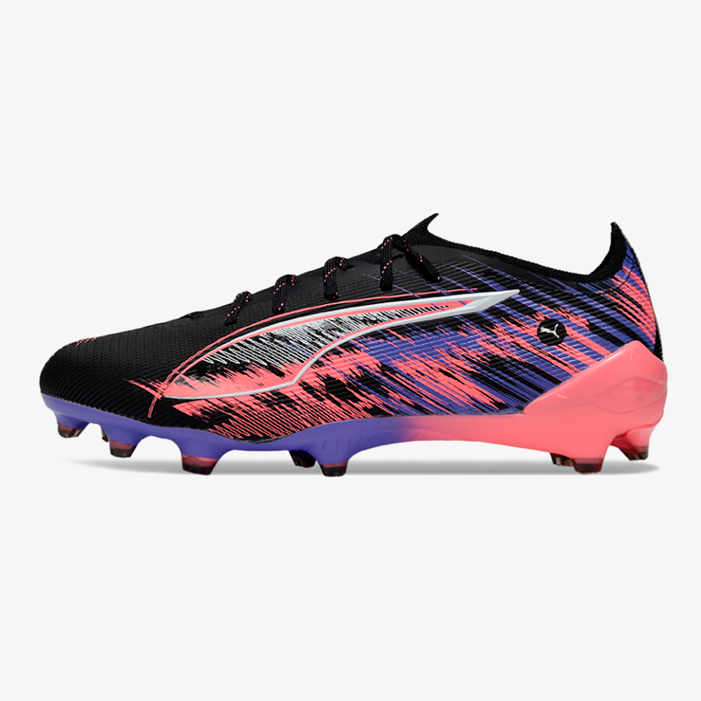 Puma Ultra 5 FG - Preto, Rosa e Roxo - vista frontal