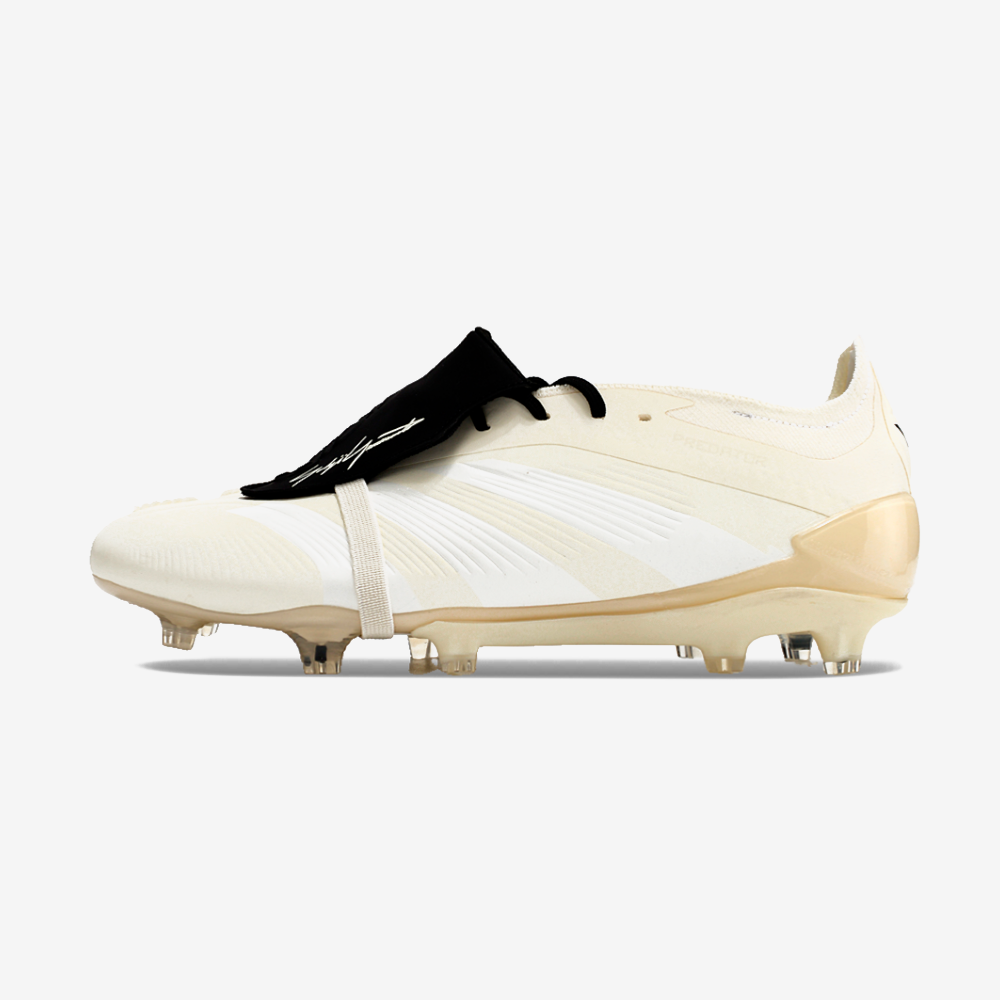 Chuteira Adidas Predator Elite Tongue FG - Bege - vista frontal