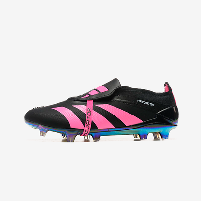 Chuteira Adidas Predator Elite Tongue FG - Preta e Rosa - vista frontal
