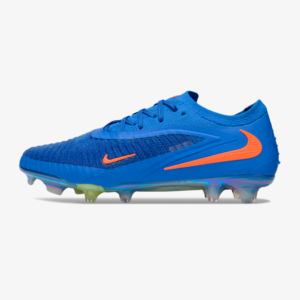 Chuteira Nike Phantom 6 Elite FG - Azul e Laranja - vista frontal