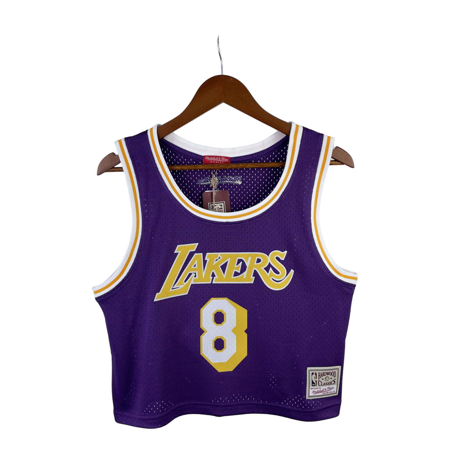 Regata Cropped Los Angeles Lakers Mitchell & Ness Hardwood Classics Roxa - imagem 1