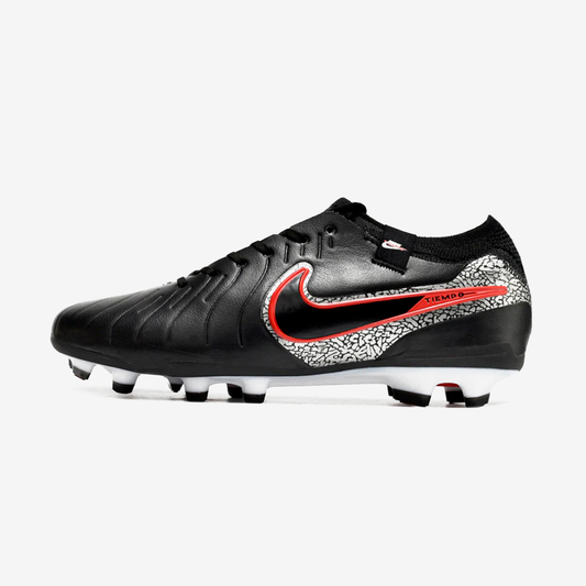 Chuteira Nike Tiempo Legend 10 FG - Preto e Vermelho - vista frontal