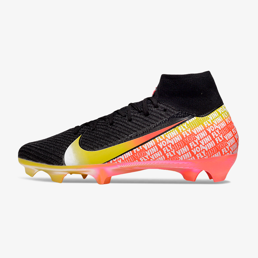 Chuteira Nike Mercurial Superfly 10 Elite "Vini jr" FG - Preta - vista frontal