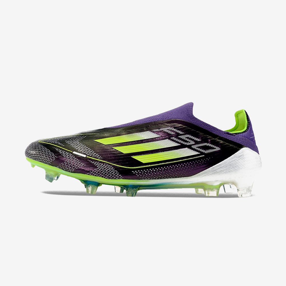 Chuteira Adidas F50 LL FG - Roxa e Verde - vista frontal