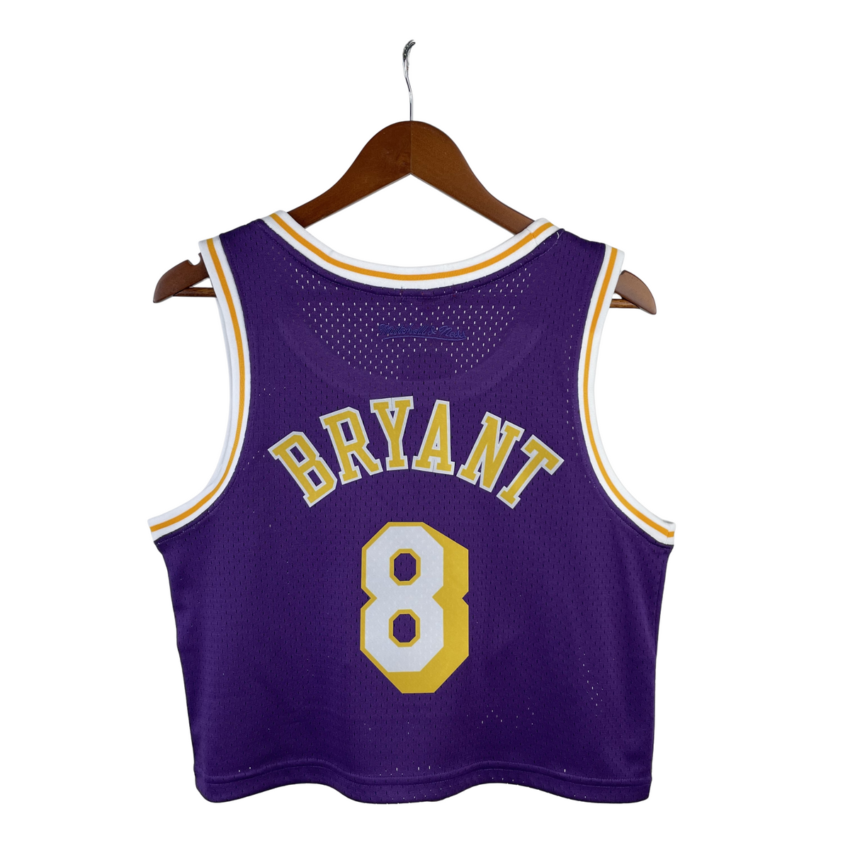 Regata Cropped Los Angeles Lakers Mitchell & Ness Hardwood Classics Roxa - imagem 2