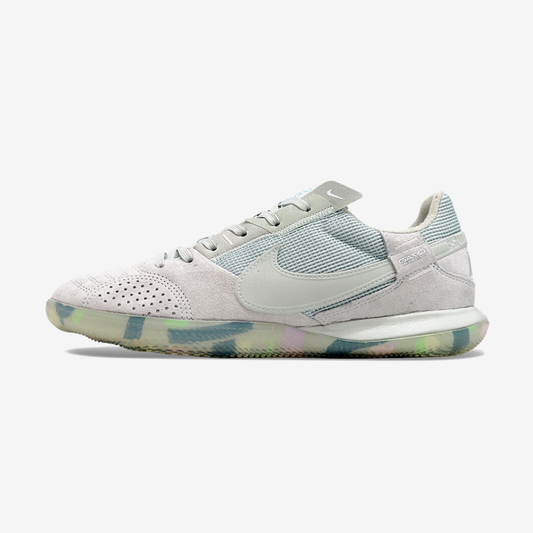 Tênis Futsal Nike Street Gato IC - Cinza e Verde - vista frontal