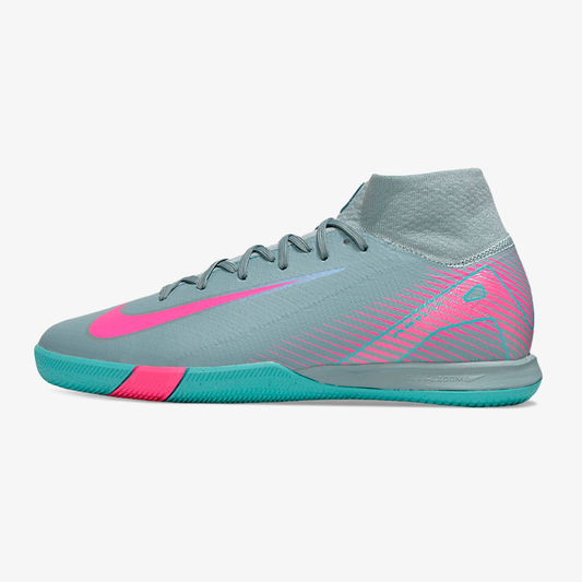 Chuteira Nike Air Zoom Mercurial Superfly 10 Elite  IC - Azul e Rosa - vista frontal