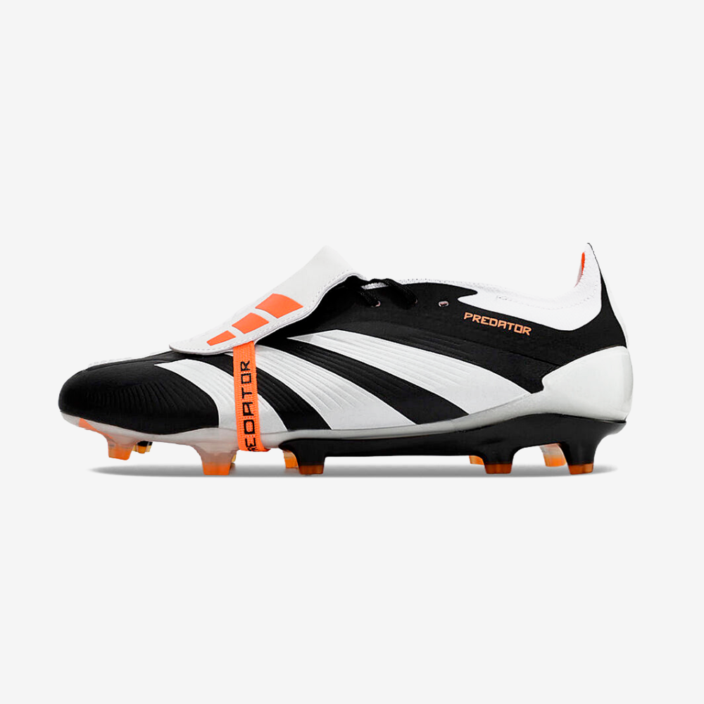 Chuteira Adidas Predator Elite Tongue FG - Cinza e Preta - vista frontal