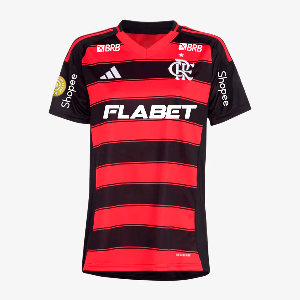 Camisa Feminina Adidas Flamengo 2025/26 I Com Patrocínios — imagem 2