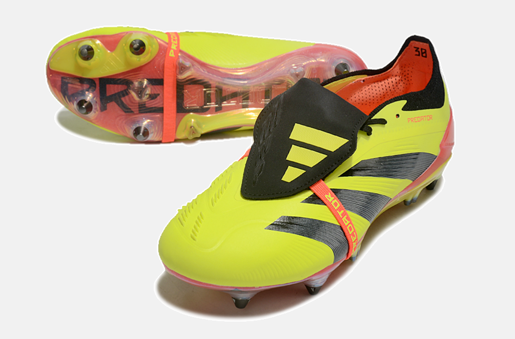 Adidas Predator Elite Fold-Over Tongue SG - Amarela, Preta e Laranja - detalhe
