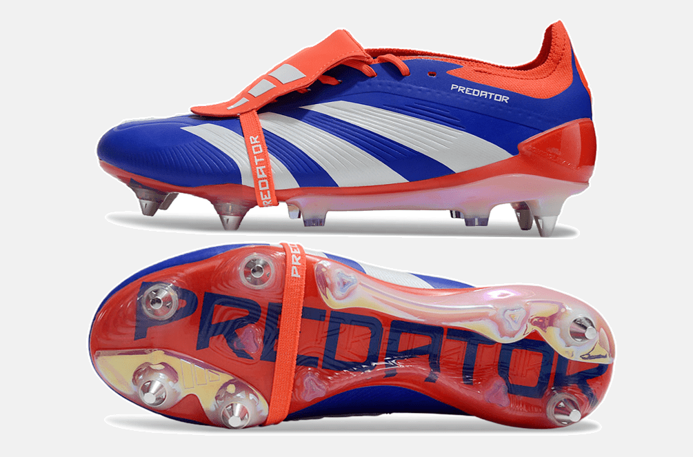 Adidas Predator Elite Fold-Over Tongue SG - Azul, Laranja e Branca - Tevo Sports SPORT*