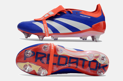 Adidas Predator Elite Fold-Over Tongue SG - Azul, Laranja e Branca - Tevo Sports SPORT*