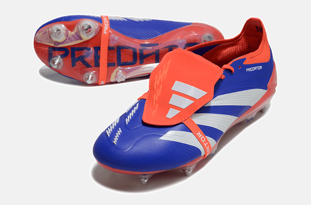 Adidas Predator Elite Fold-Over Tongue SG - Azul, Laranja e Branca - Tevo Sports SPORT*
